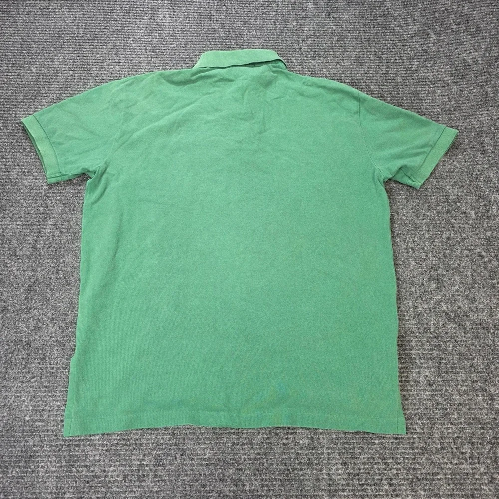Vintage Polo Ralph Lauren Pique Polo Shirt Men's Size M Green Short Sleeve Logo